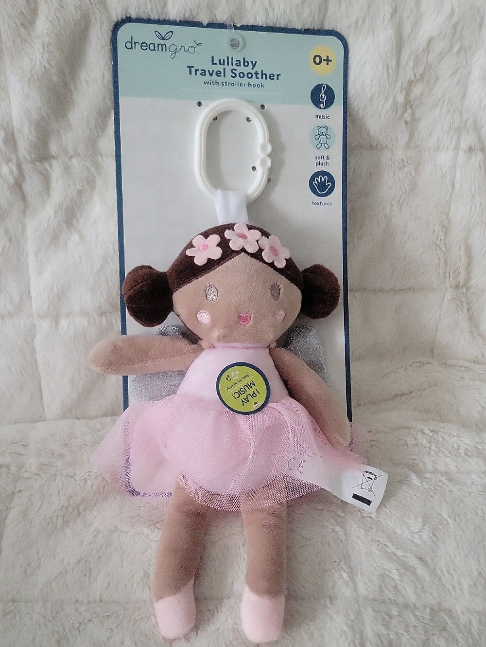 Dreamgro Lullaby Travel Soother Plush Fairy Doll - Pink